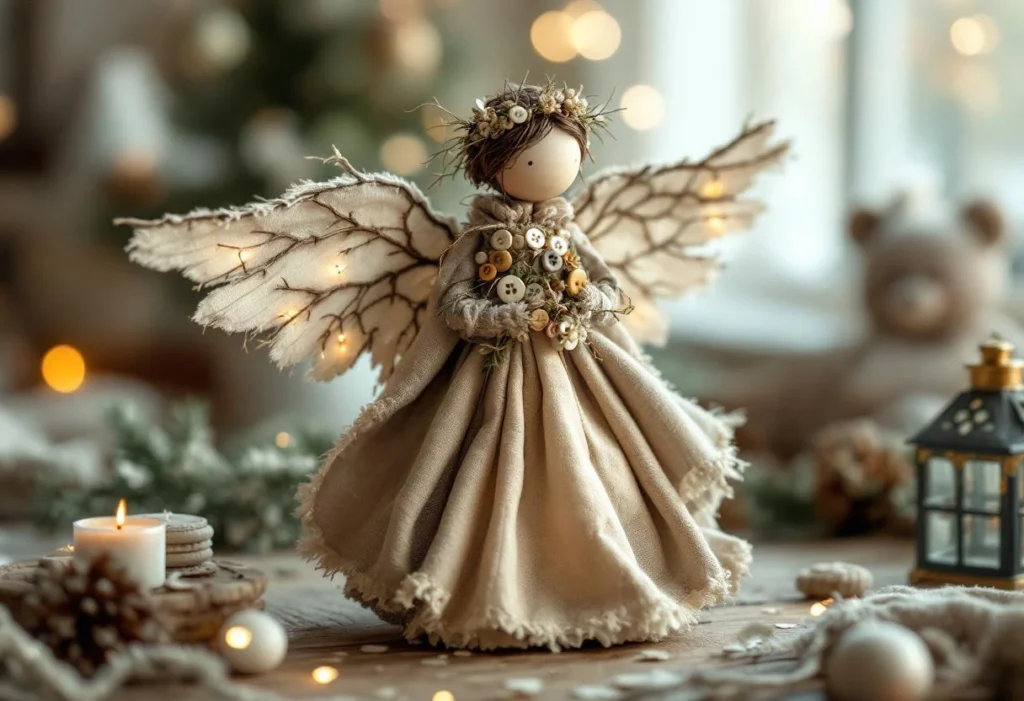 Diy : réaliser un ange de noël en matériaux de récupération