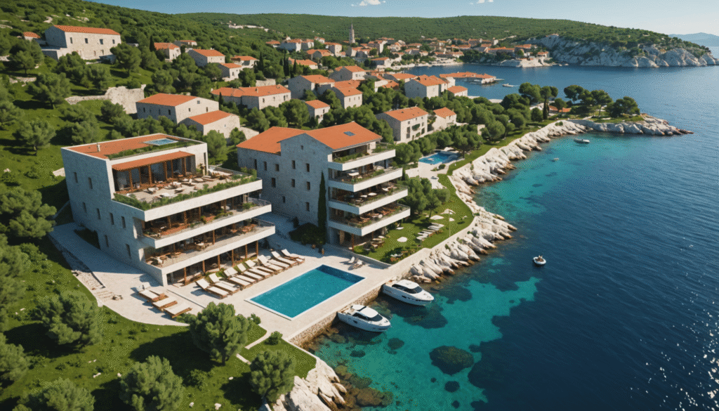 Tourisme durable en Dalmatie avec hôtels et initiatives vertes