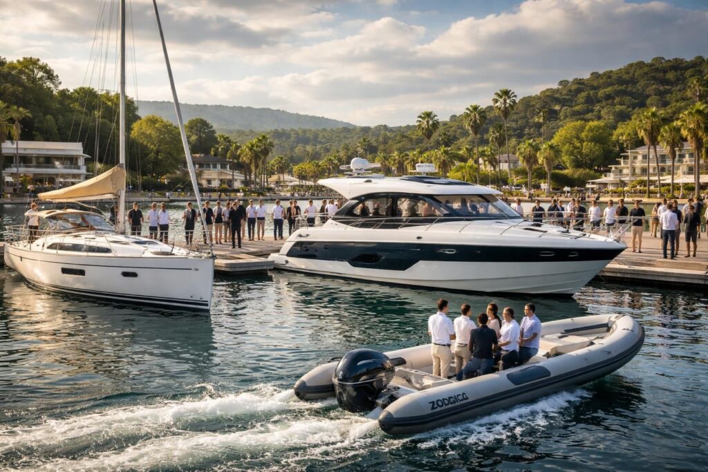 Entreprises nautiques avec Beneteau, Jeanneau et Zodiac pour événements corporate