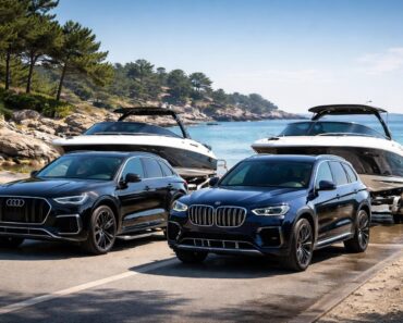 Essais nautiques et voiture : transporter votre bateau avec Audi Q8 et BMW X7 équipés d&rsquo;attelage