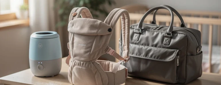 Les essentiels de la puériculture : bien choisir porte-bébé, sac à langer et chauffe-biberon