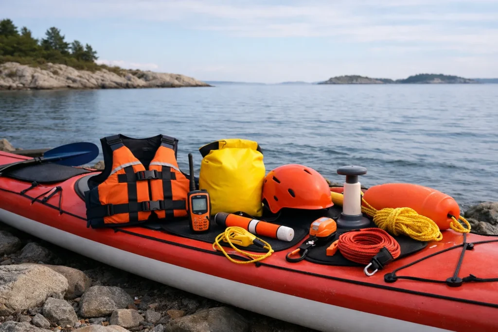 Kayak de mer : le matériel de sécurité qu&rsquo;on oublie trop souvent
