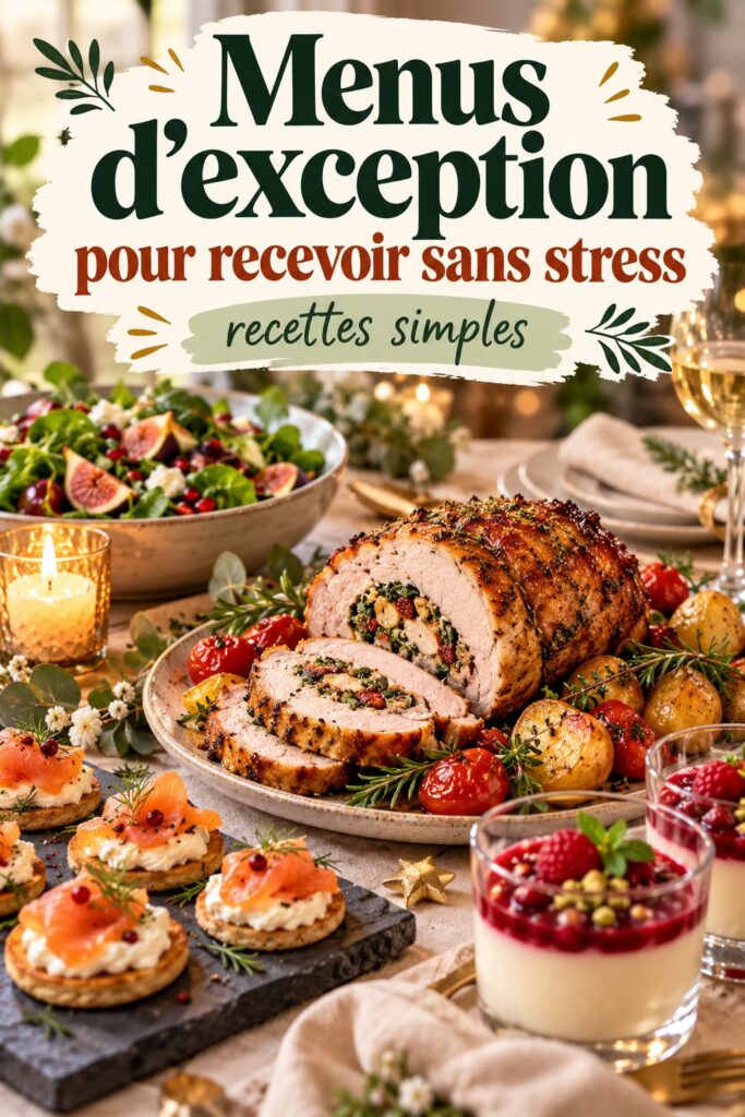 Menus d&rsquo;exception pour recevoir sans stress